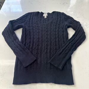 St. John's Bay Charcoal Ribbed V-Neck Sweater